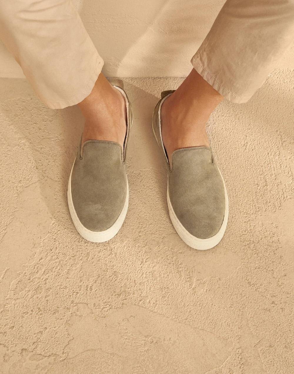 Manebí Slip-On in pelle scamosciata - Hamptons - Forest Qualità Garantita