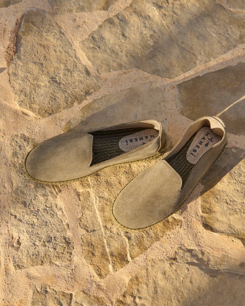 Manebí Espadrillas flat in pelle scamosciata - Hamptons - Forest On Tone Negozi Online