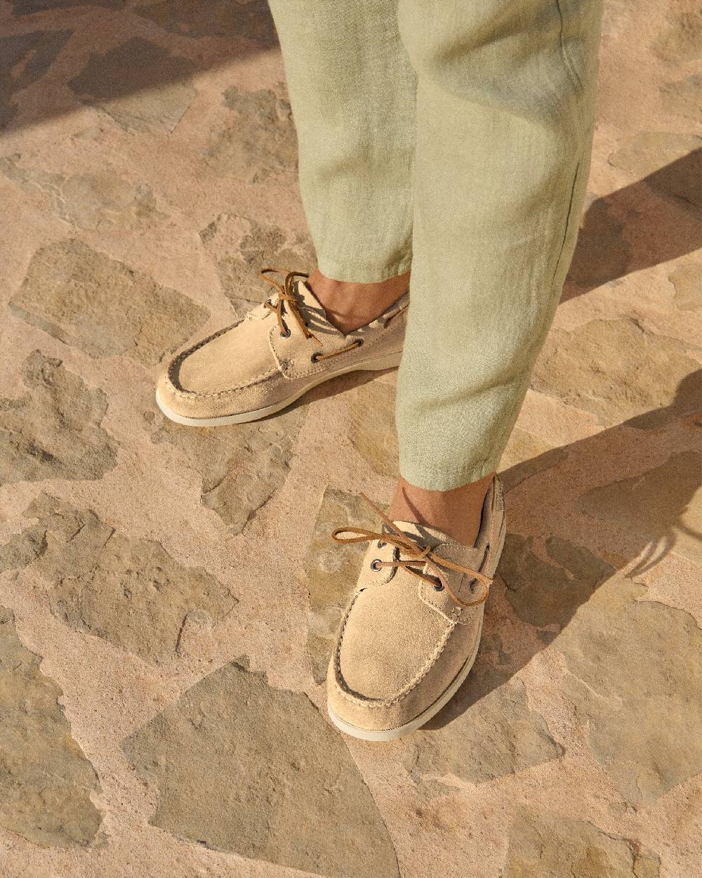 Manebí Suede Boat-Shoes - Hamptons Champagne Beige Shopping Online
