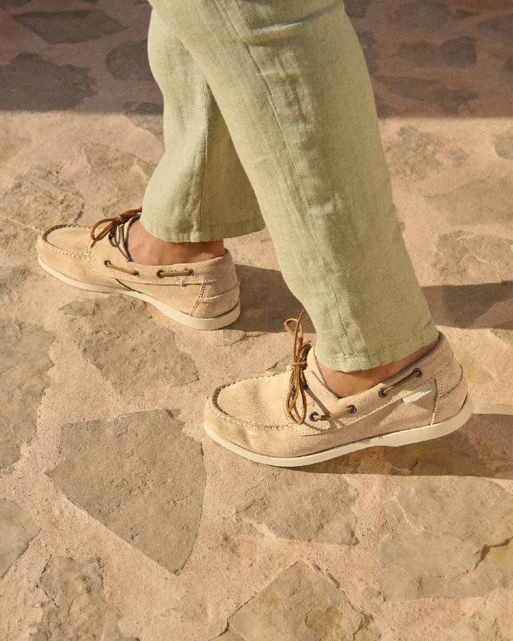 Manebí Suede Boat-Shoes - Hamptons Champagne Beige Shopping Online