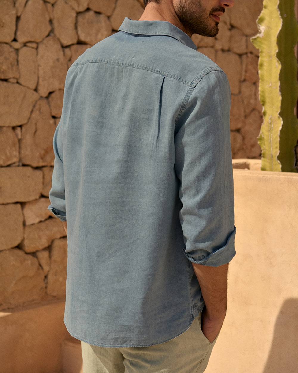 Manebí Lenim: Linen Denim|Nassau Polo Shirt Sconto