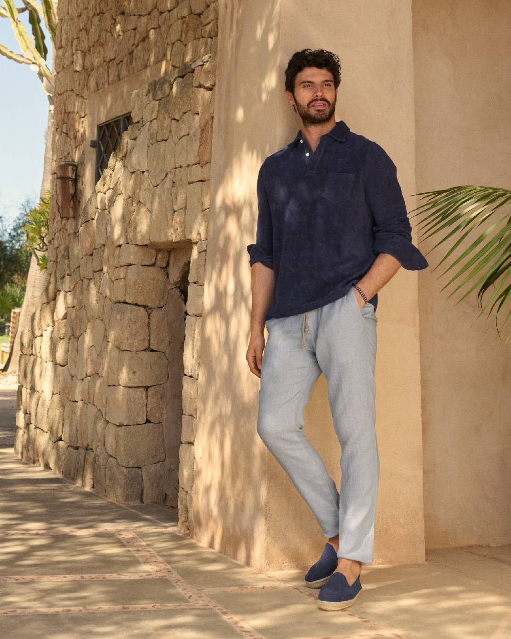 Manebí Washed Linen Venice Trousers - Grey Blue I Più Venduti