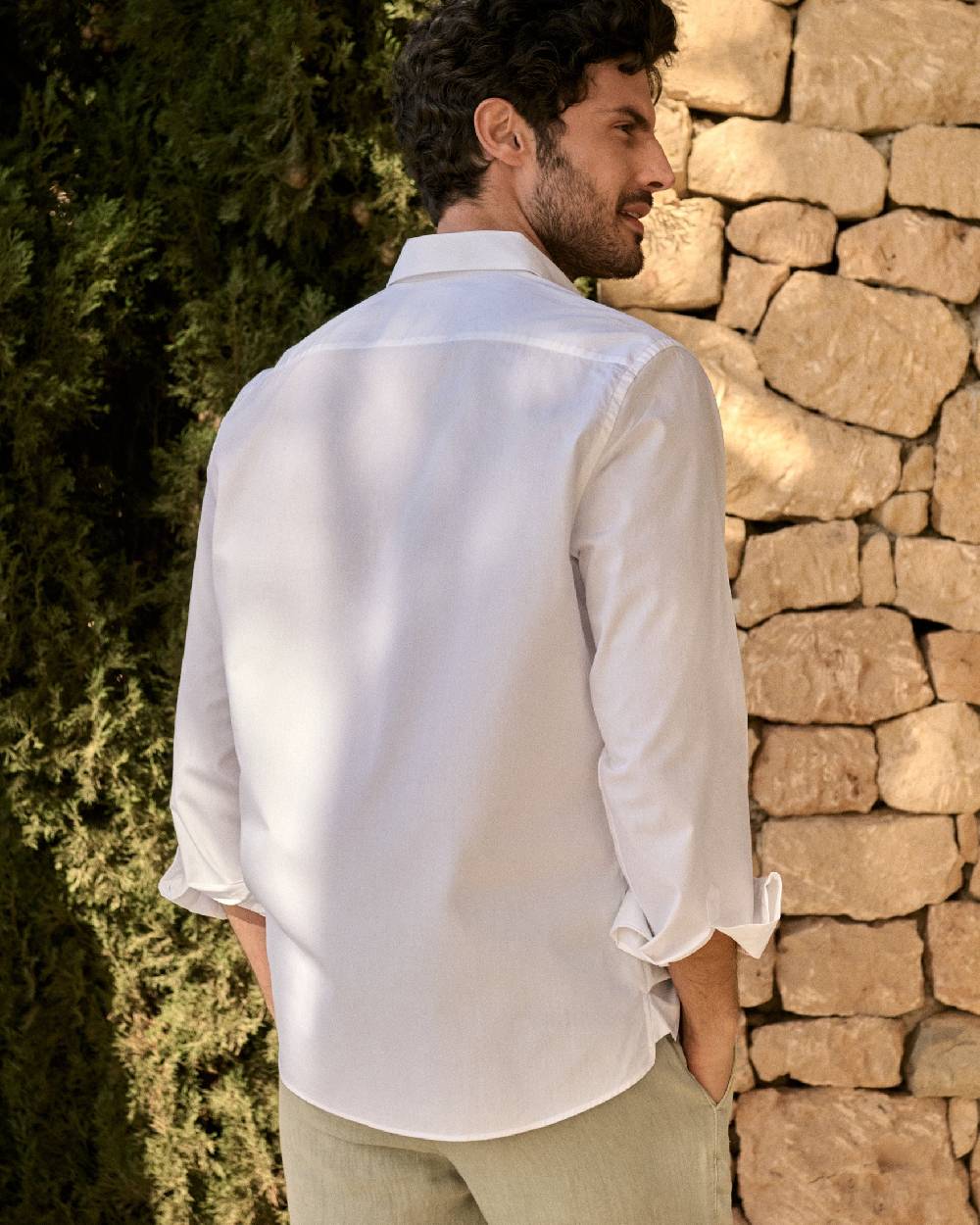 Manebí Poplin Panama Shirt - Off White Qualità