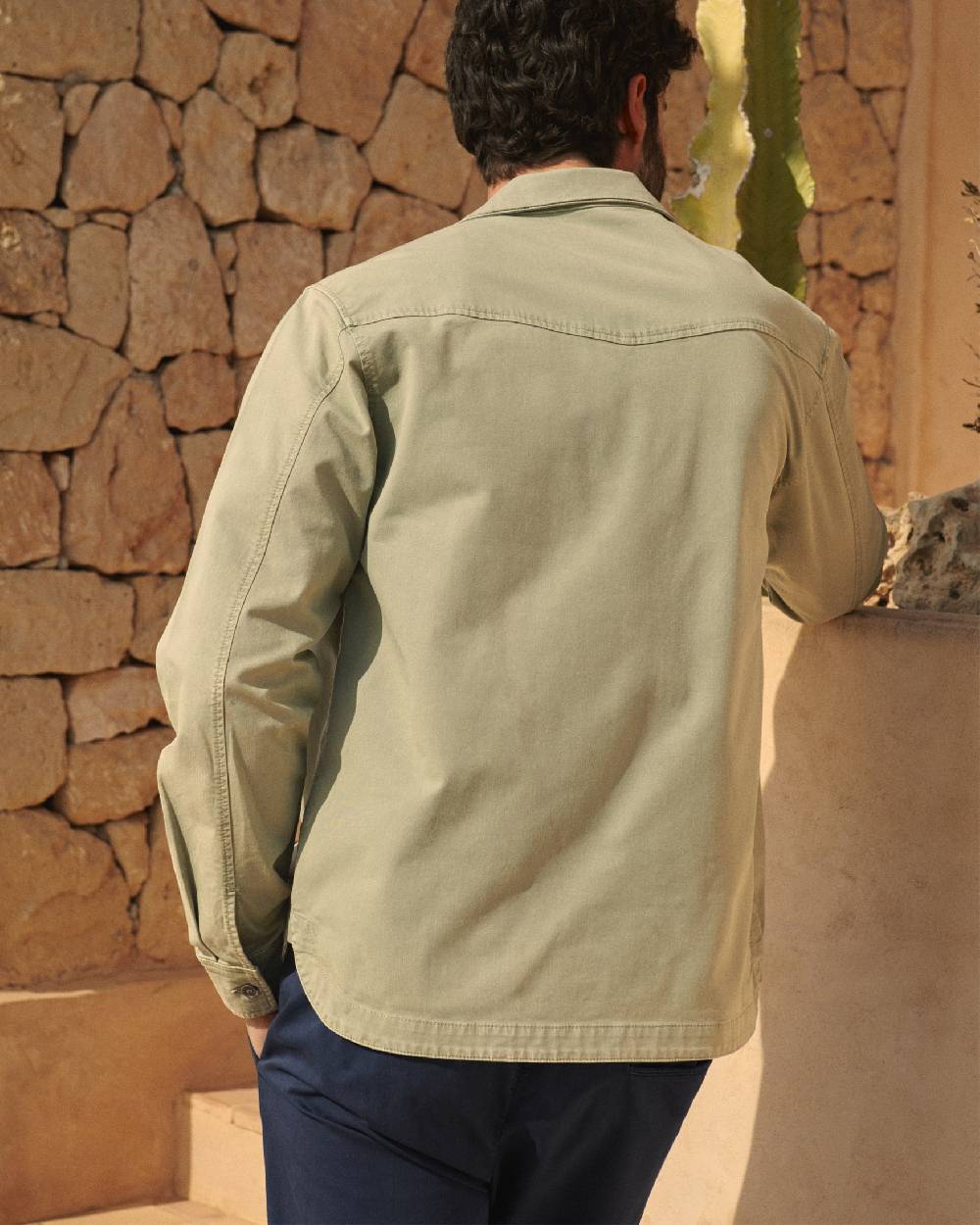 Manebí Stonewashed Cotton|Santa Fe Field Jacket - Embroidered Logo Military Green Consegna Veloce