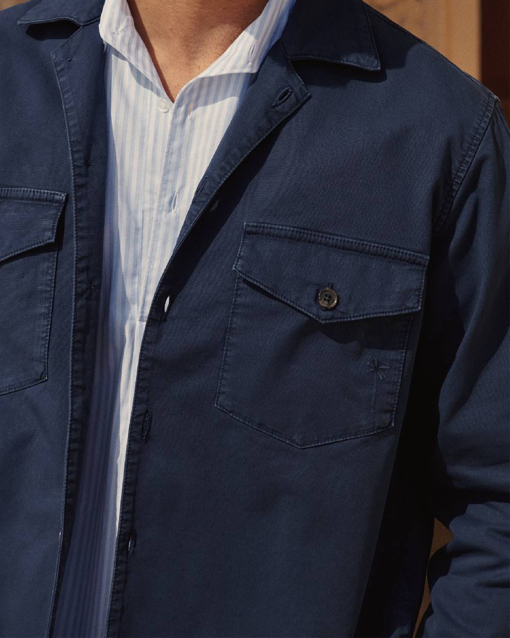 Manebí Stonewashed Cotton|Santa Fe Field Jacket - Embroidered Logo Night Blue Promozione Limitata