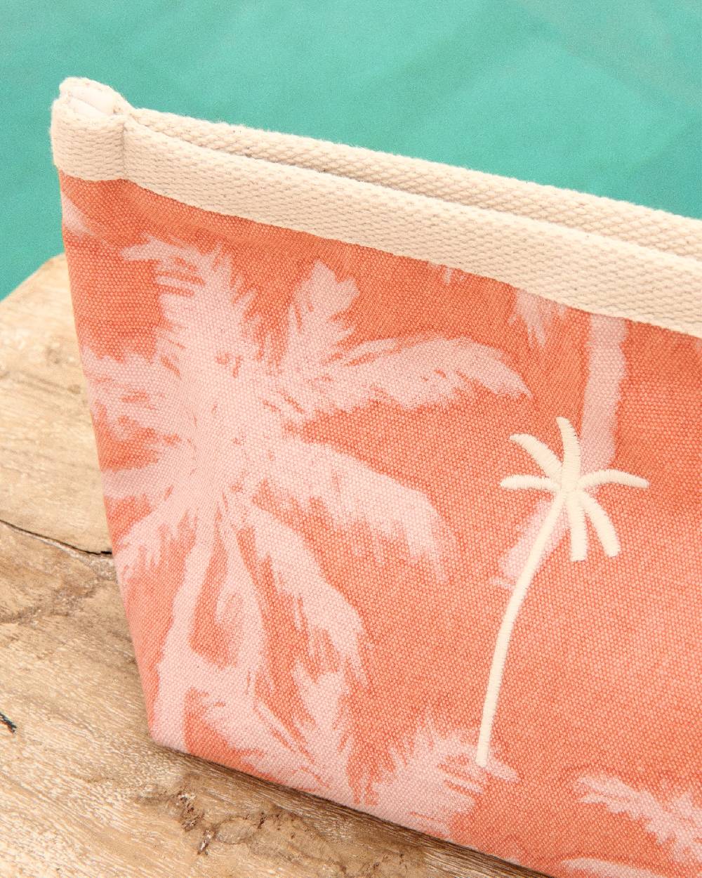 Manebí Canvas Tender2Tote - Sunbaked \u0026 Cream Pink Maxi Palm Vendita Economica