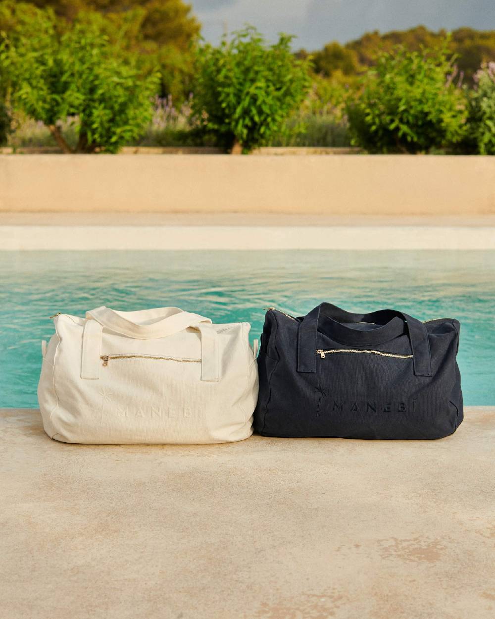 Manebí Canvas Weekend Bag - La Havana White Negozio