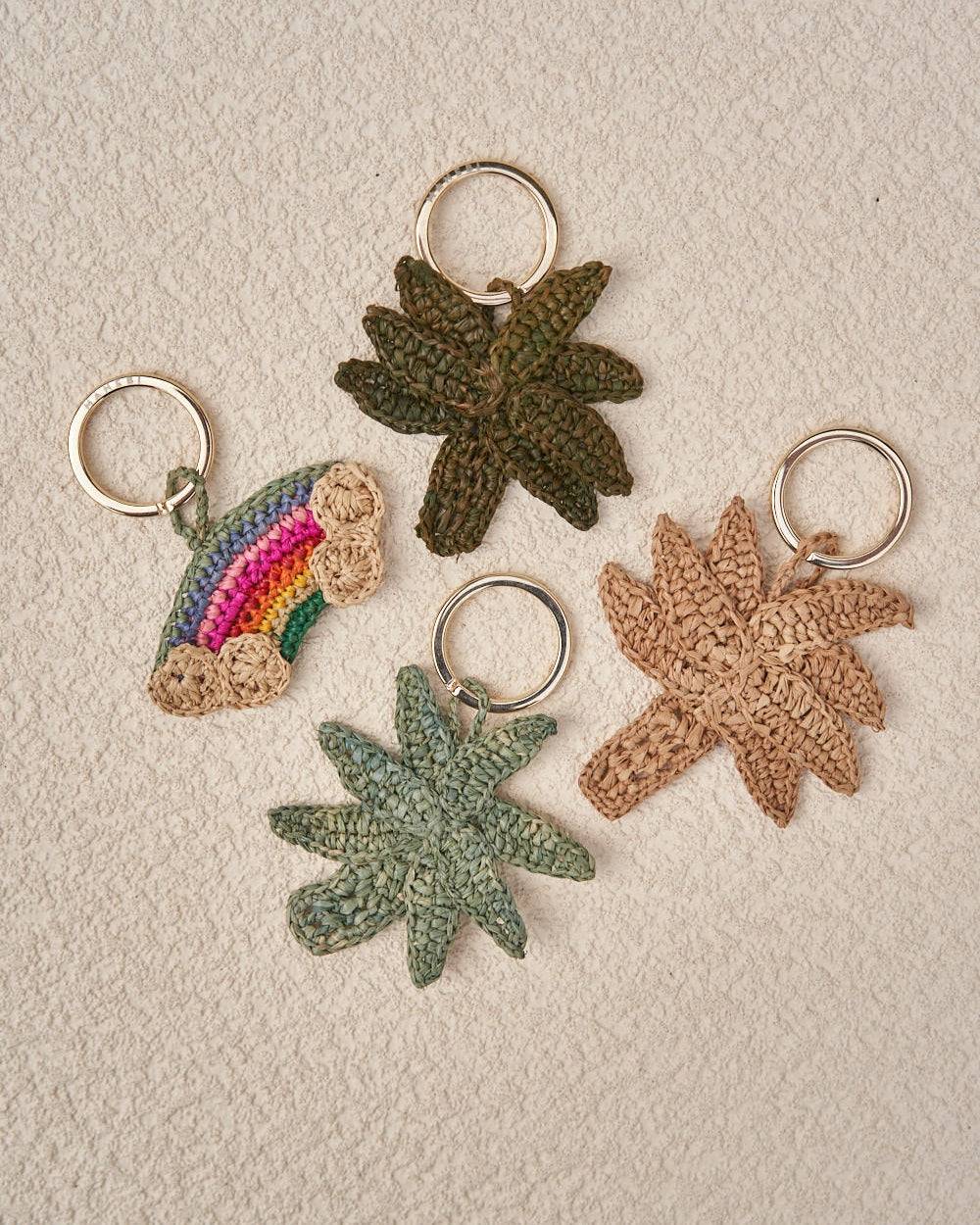 Manebí Raffia Palm Keyring - Made in Madagascar Dark Green 2025