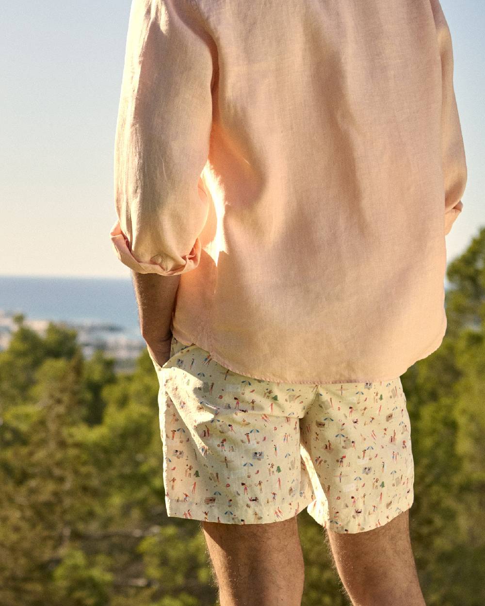 Manebí Printed Swim Shorts - Kids At The Beach Nuovo