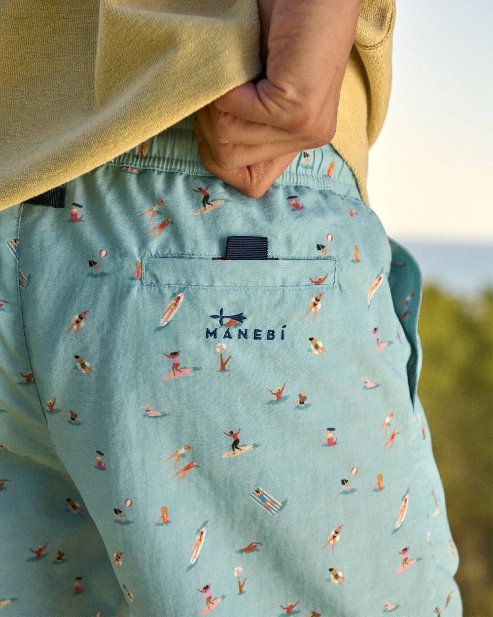 Manebí Printed Swim Shorts - Kids In The Sea Qualità