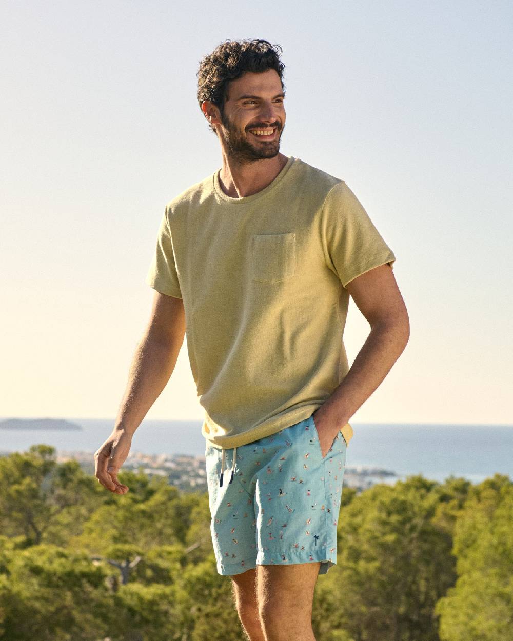 Manebí Printed Swim Shorts - Kids In The Sea Qualità
