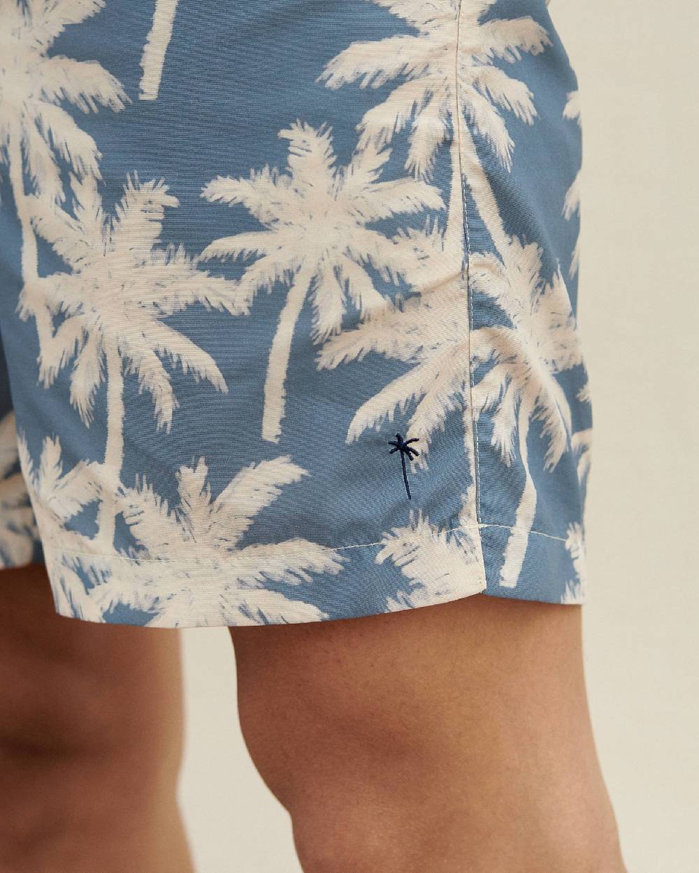Manebí Printed Swim Shorts Hand Drawn - Gabardine Cotton Indigo Promozione