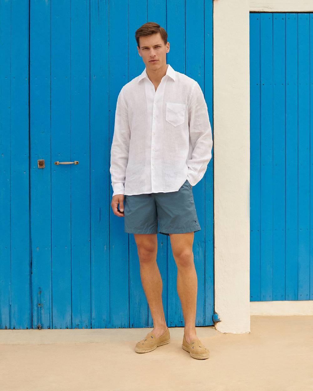 Manebí Solid Color Swim Shorts - Recycled Ultra Light Navy Blue Consegna Veloce