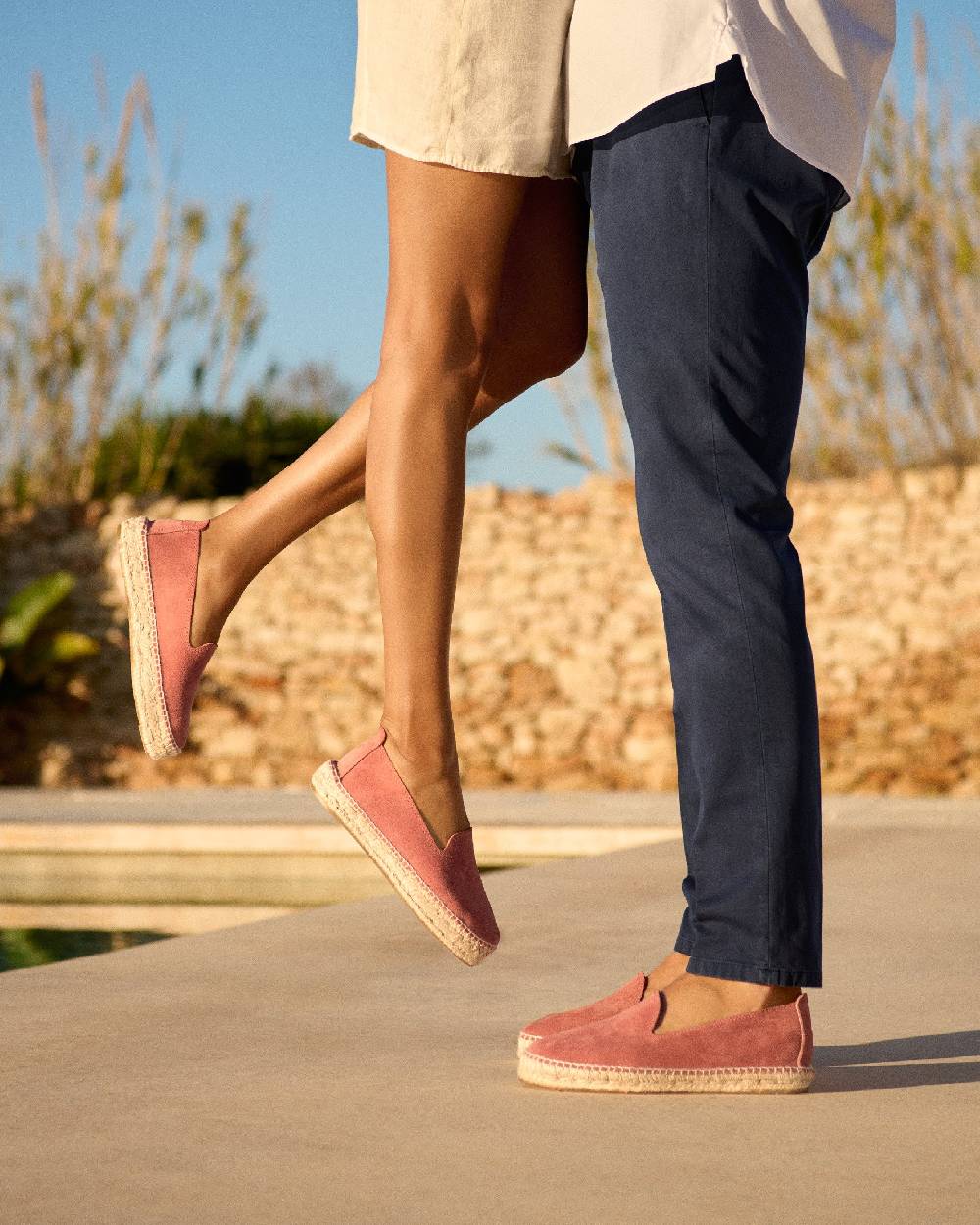 Manebí Suede Double Sole Espadrilles - Hamptons Terracotta Sconto