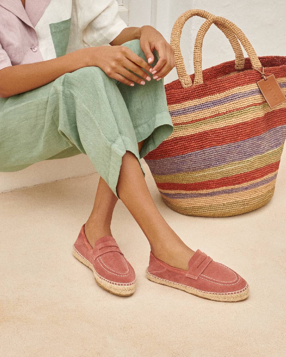 Manebí Suede Loafers Espadrilles - Hamptons Terracotta Economico