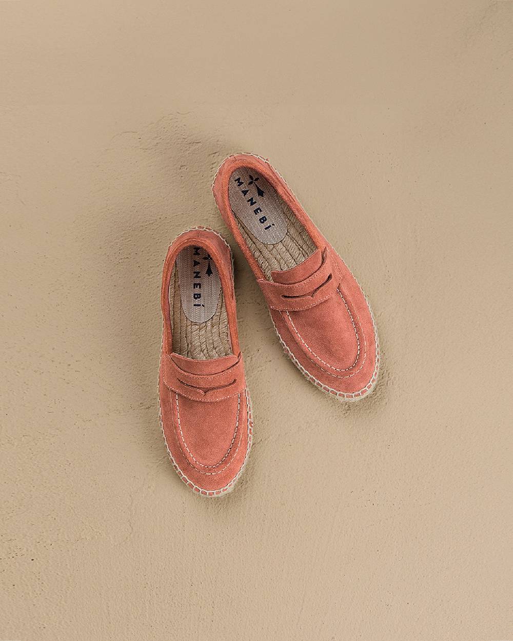 Manebí Suede Loafers Espadrilles - Hamptons Terracotta Economico