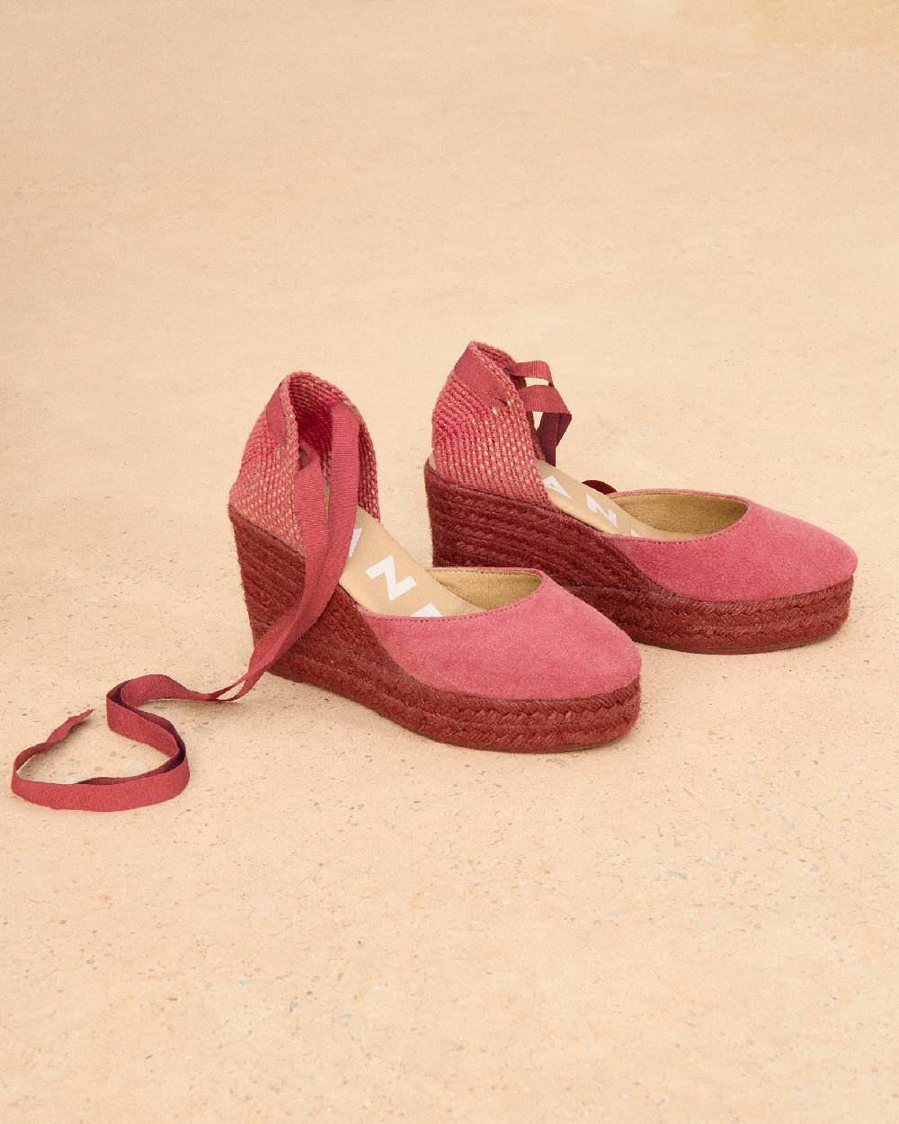 Manebí Soft Suede Wedge Espadrilles - Terracotta On Tone Offerte giornaliere