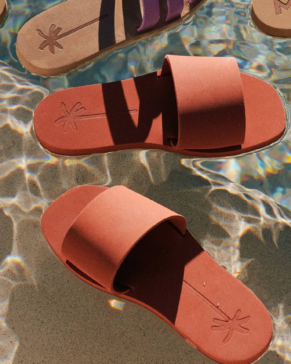 Manebí Eva Slide|Swim Sandals - Terracotta In Vendita