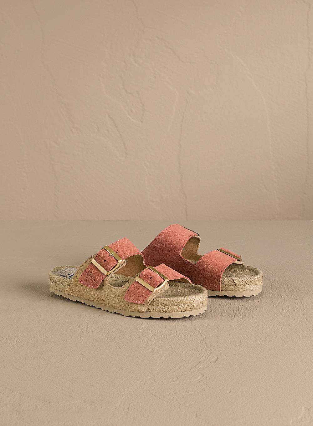 Manebí Suede Nordic Sandals - Terracotta \u0026 Champagne Beige Offerte