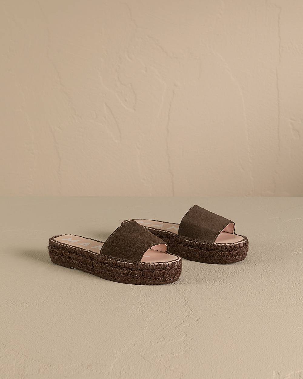 Manebí Suede Double Sole Slides - Hamptons Cocoa On Tone Vendita Economica