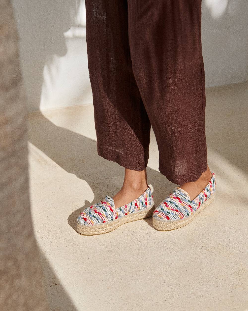 Manebí Cotton Jaquard|Double Sole Espadrilles - Multicolor Stripes Italy