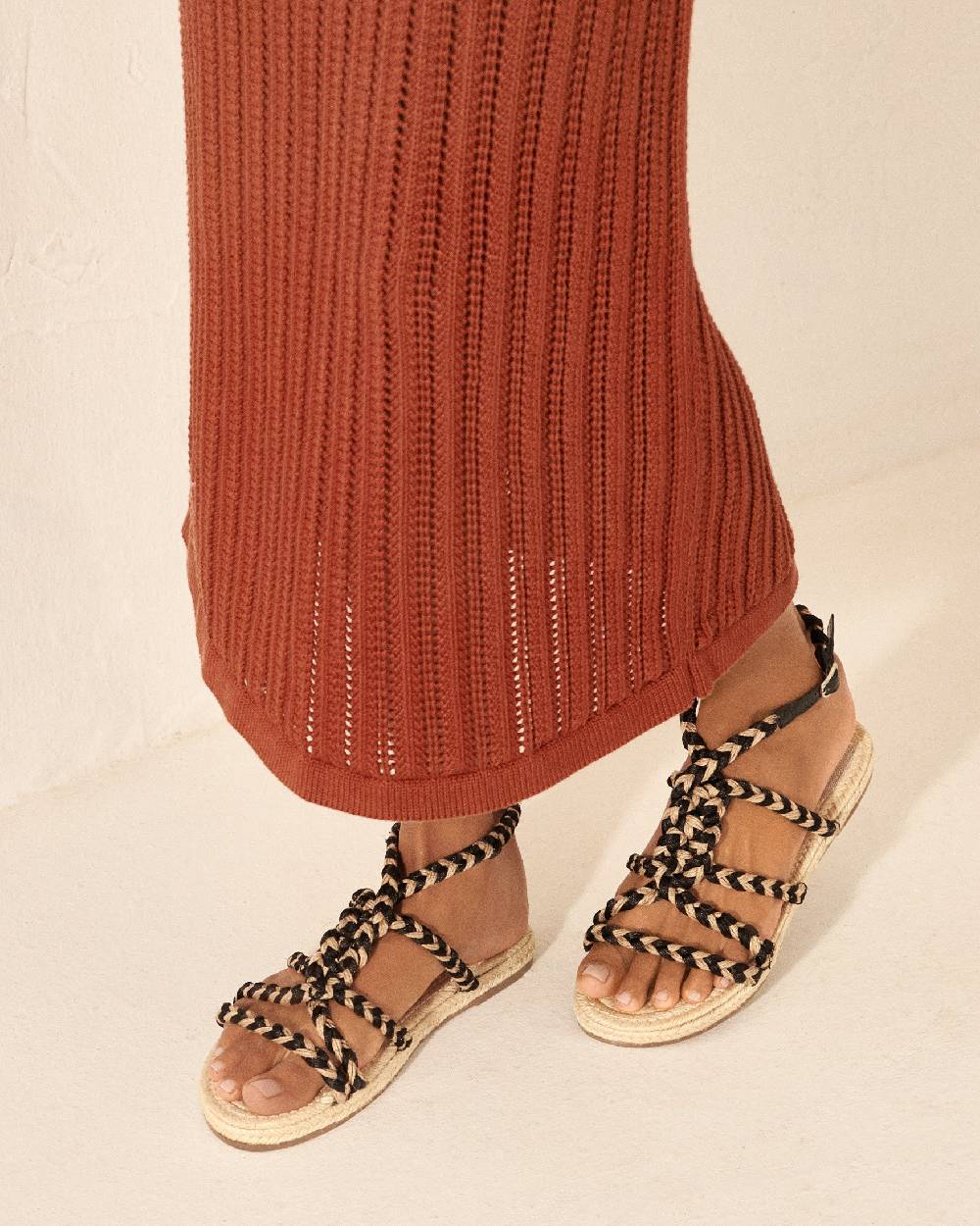 Manebí Jute Tie-Up Rope Sandals - Yucatán Natural Tie-Up Nuovo
