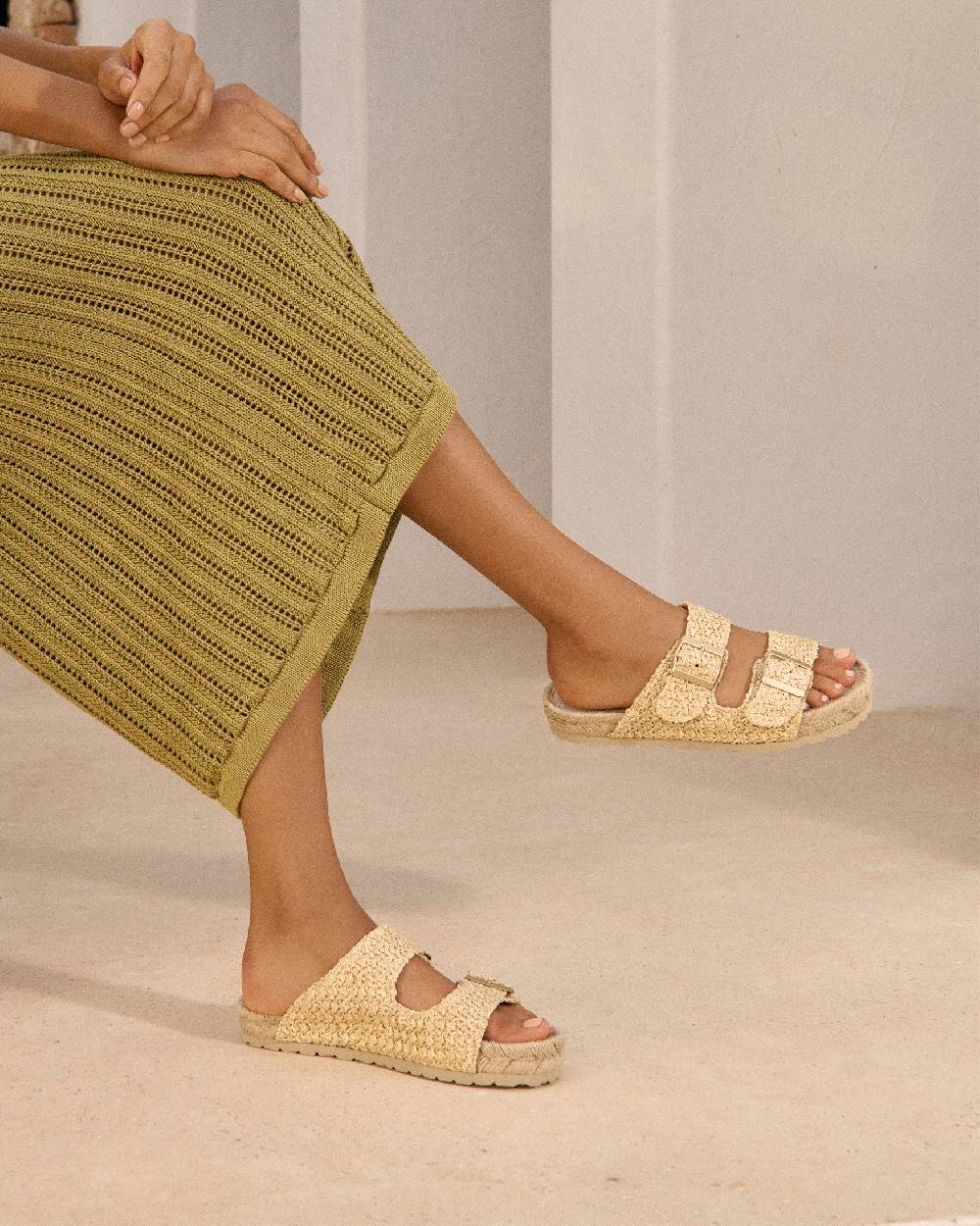 Manebí Raffia Nordic Sandals - Raffia Net Soddisfazione Garantita
