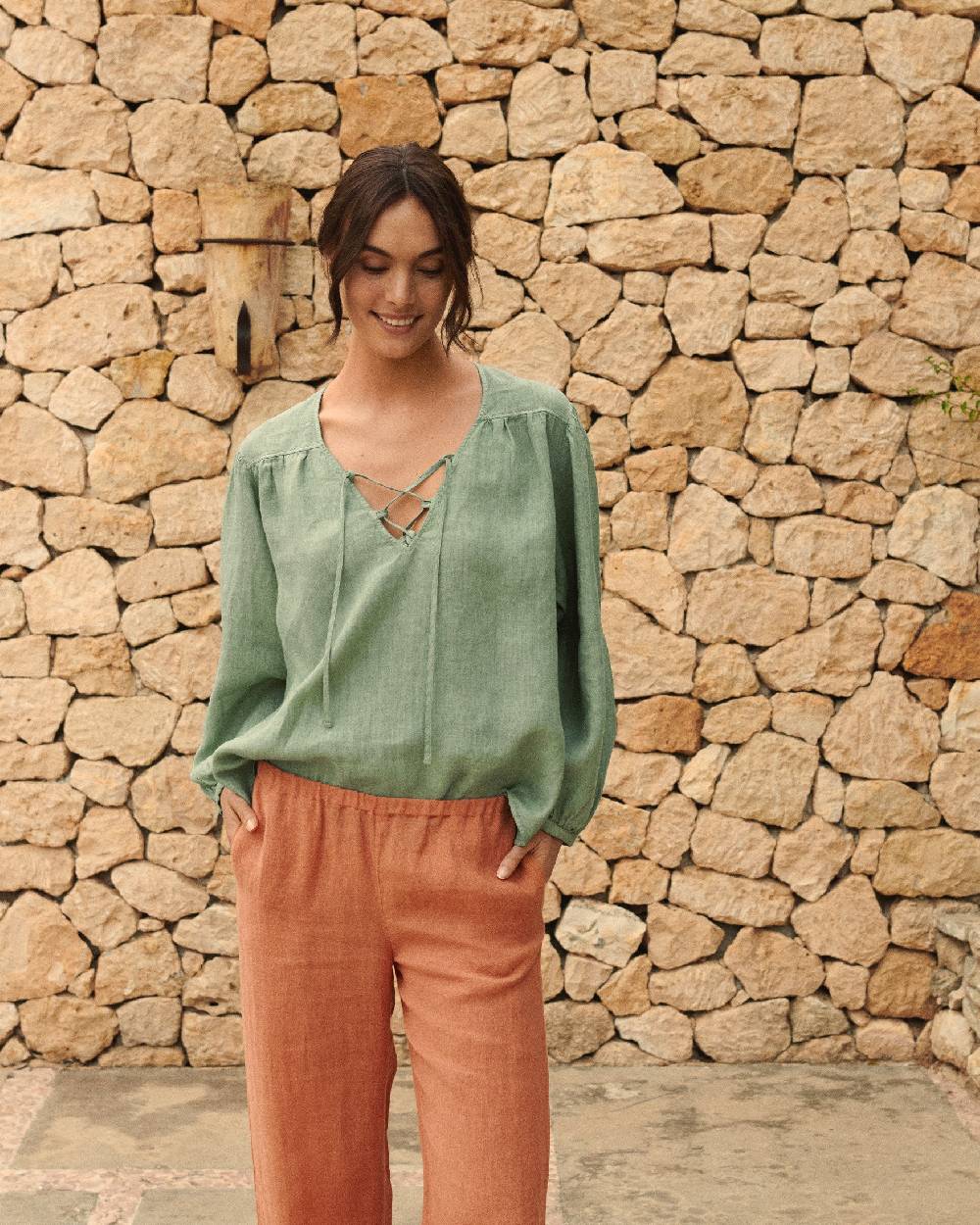 Manebí Linen Varadero Shirt - Mineral Green Sottocosto