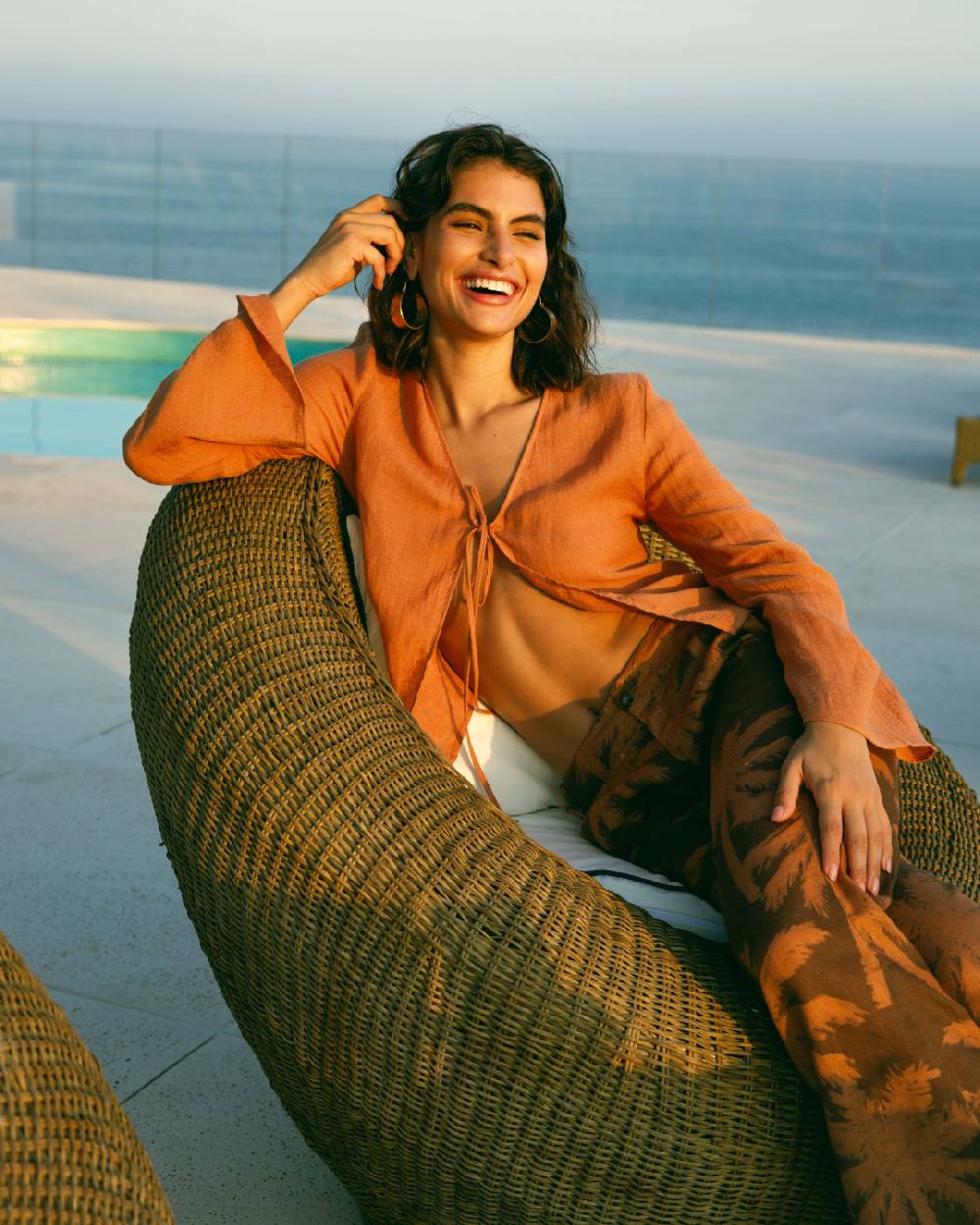 Manebí Linen Gauze Santander Top - Sunbaked Vendite Flash