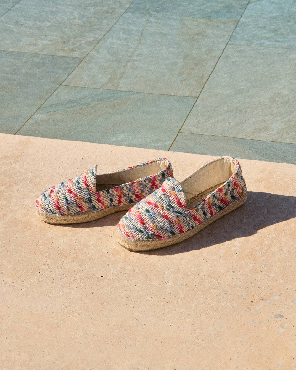 Manebí Cotton Jaquard Espadrilles - Multicolor Stripes Qualità Garantita