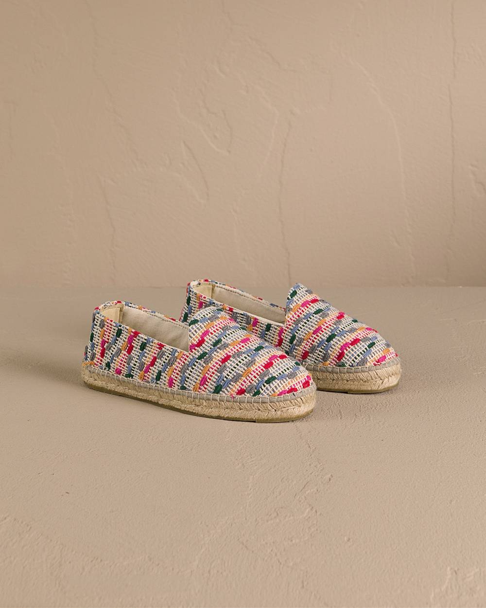 Manebí Cotton Jaquard Espadrilles - Multicolor Stripes Qualità Garantita