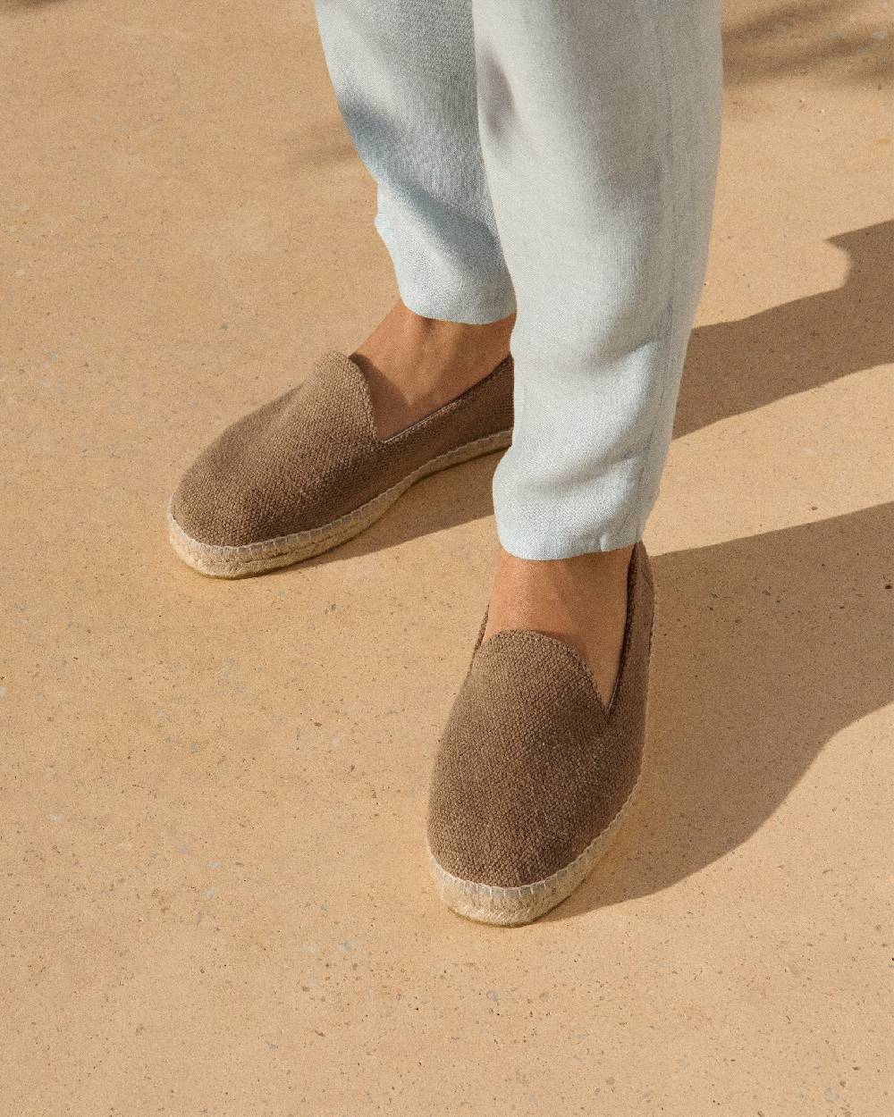 Manebí Coarse Woven Canvas Espadrilles - Vintage Taupe Promozione Limitata