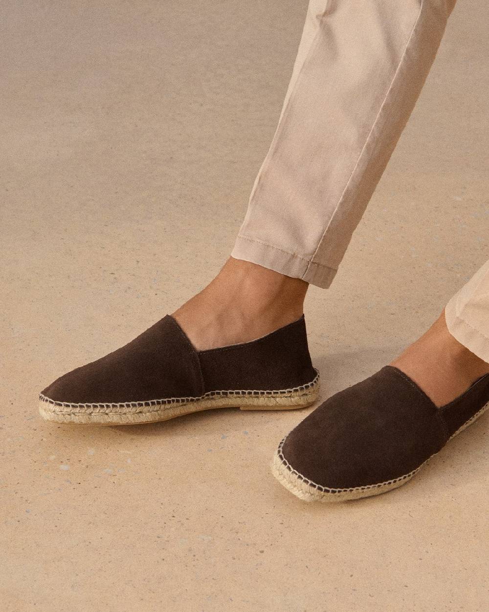 Manebí Suede Square Toe Espadrilles - Cocoa Affare Del Giorno