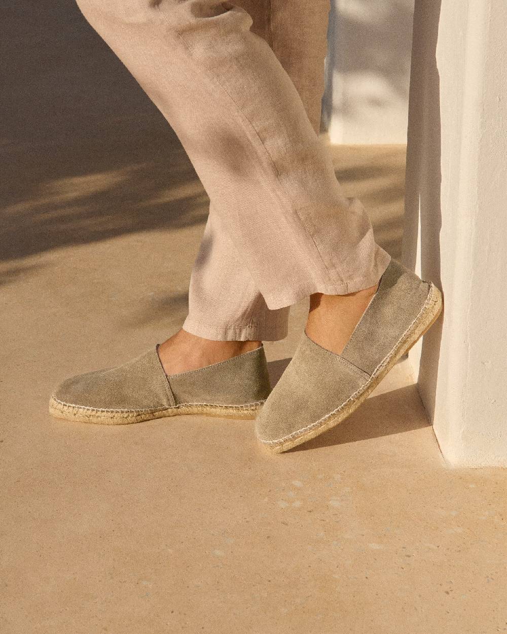Manebí Suede Square Toe Espadrilles - Forest Prezzo Ridotto