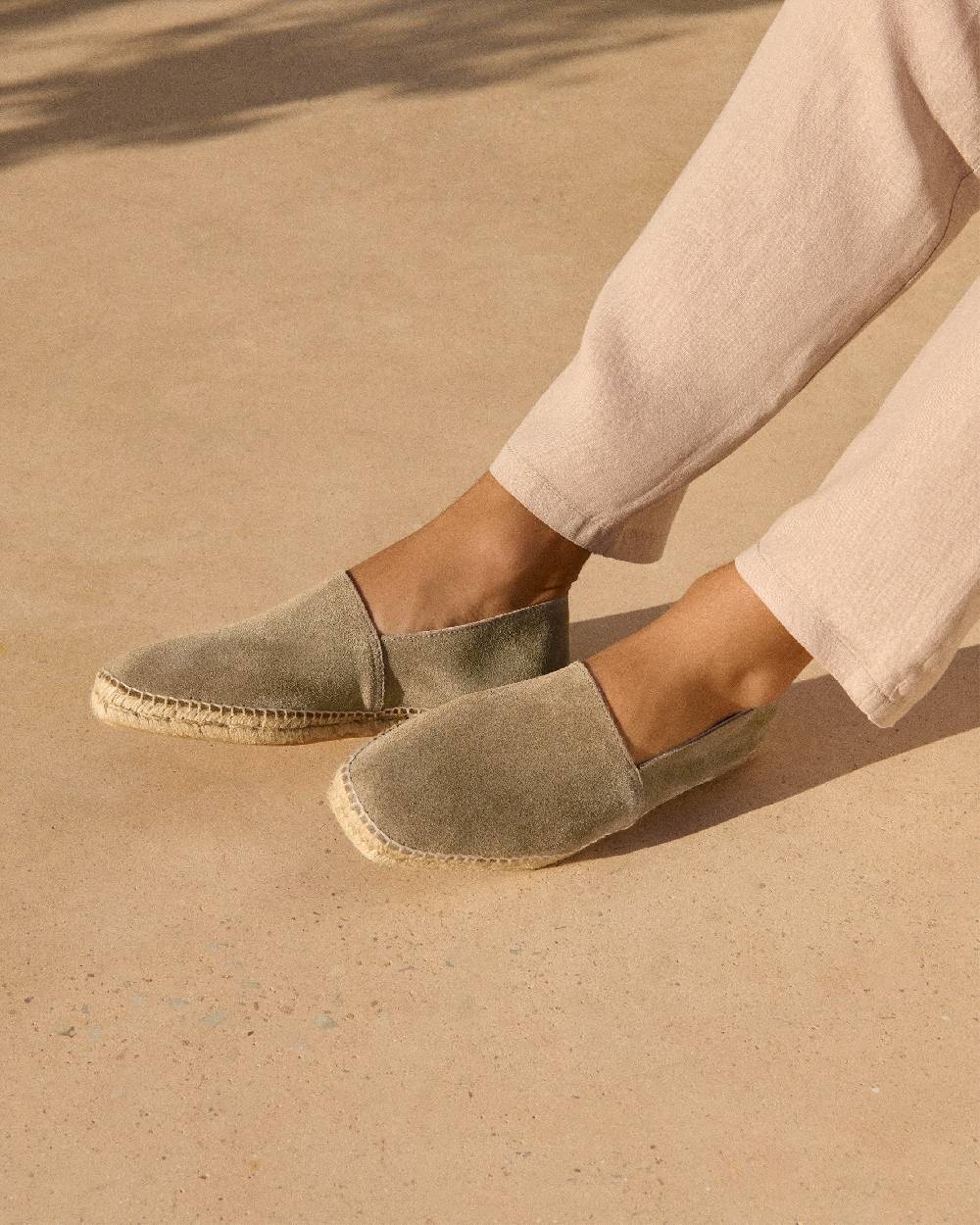 Manebí Suede Square Toe Espadrilles - Forest Prezzo Ridotto