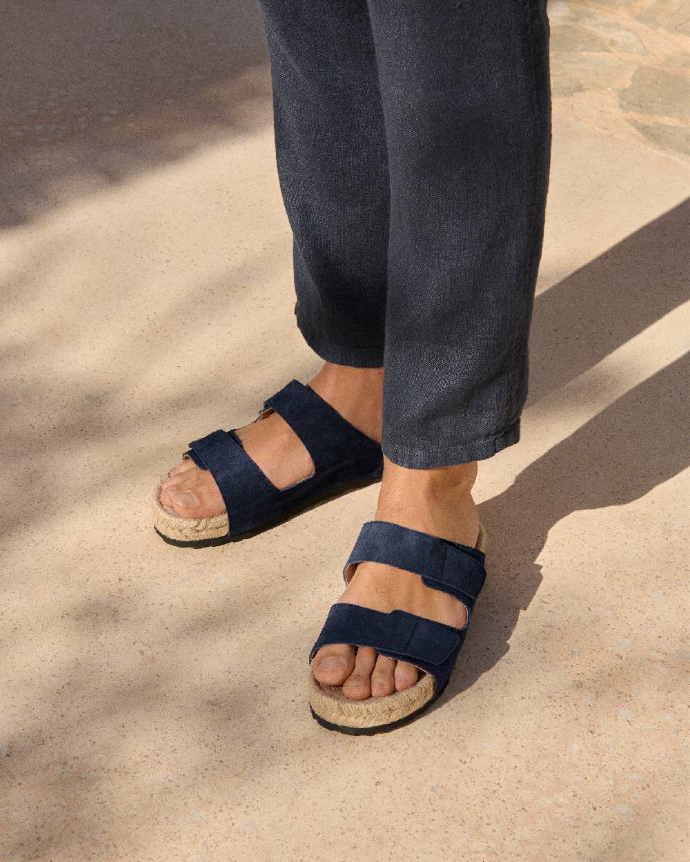 Manebí Suede Strap Nordic Sandals - Patriot Blue Sottocosto