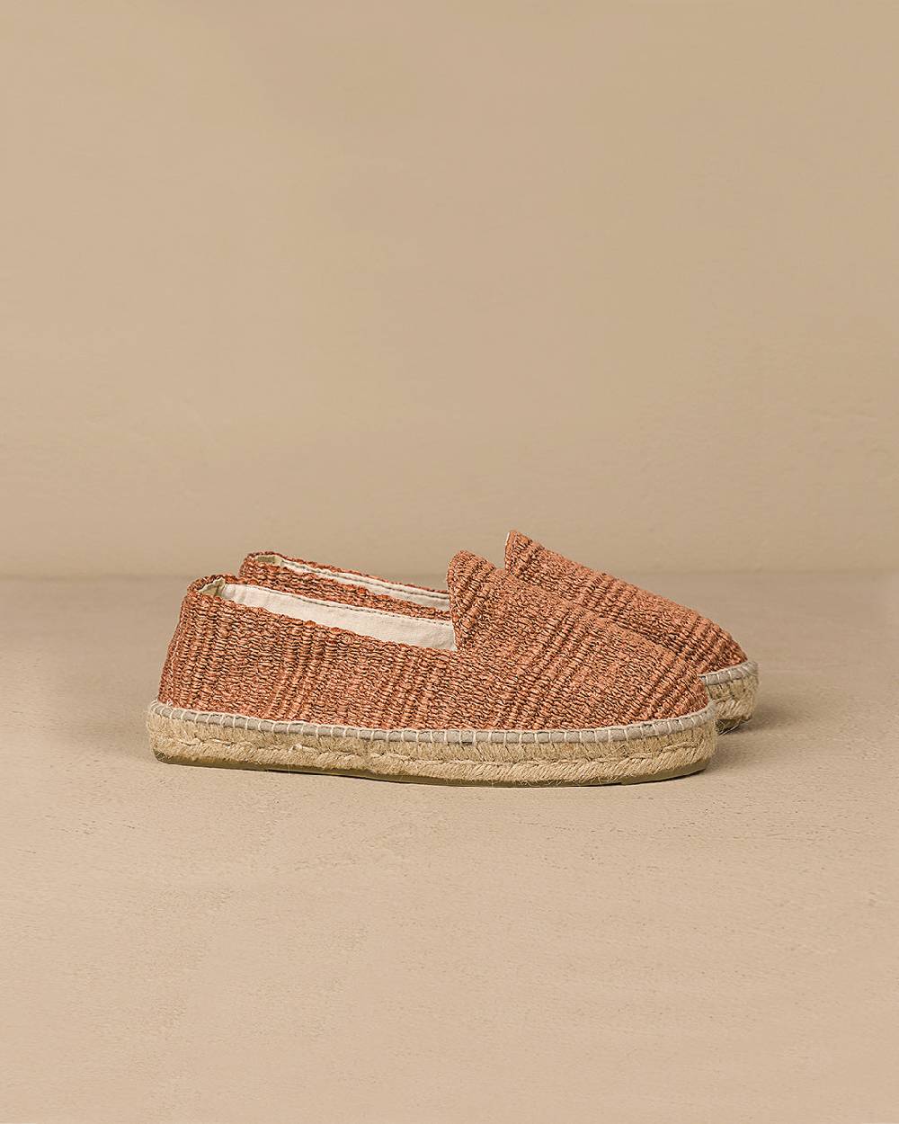 Manebí Raffia Stripes Espadrilles - Yucatán Orange Rust Presa