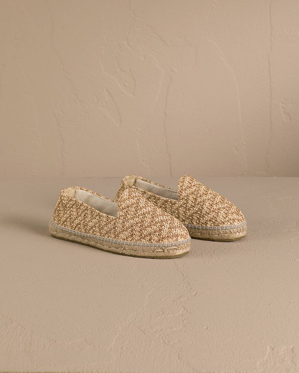 Manebí Raffia Zig Zag Espadrilles - Cream \u0026 Natural Sconto