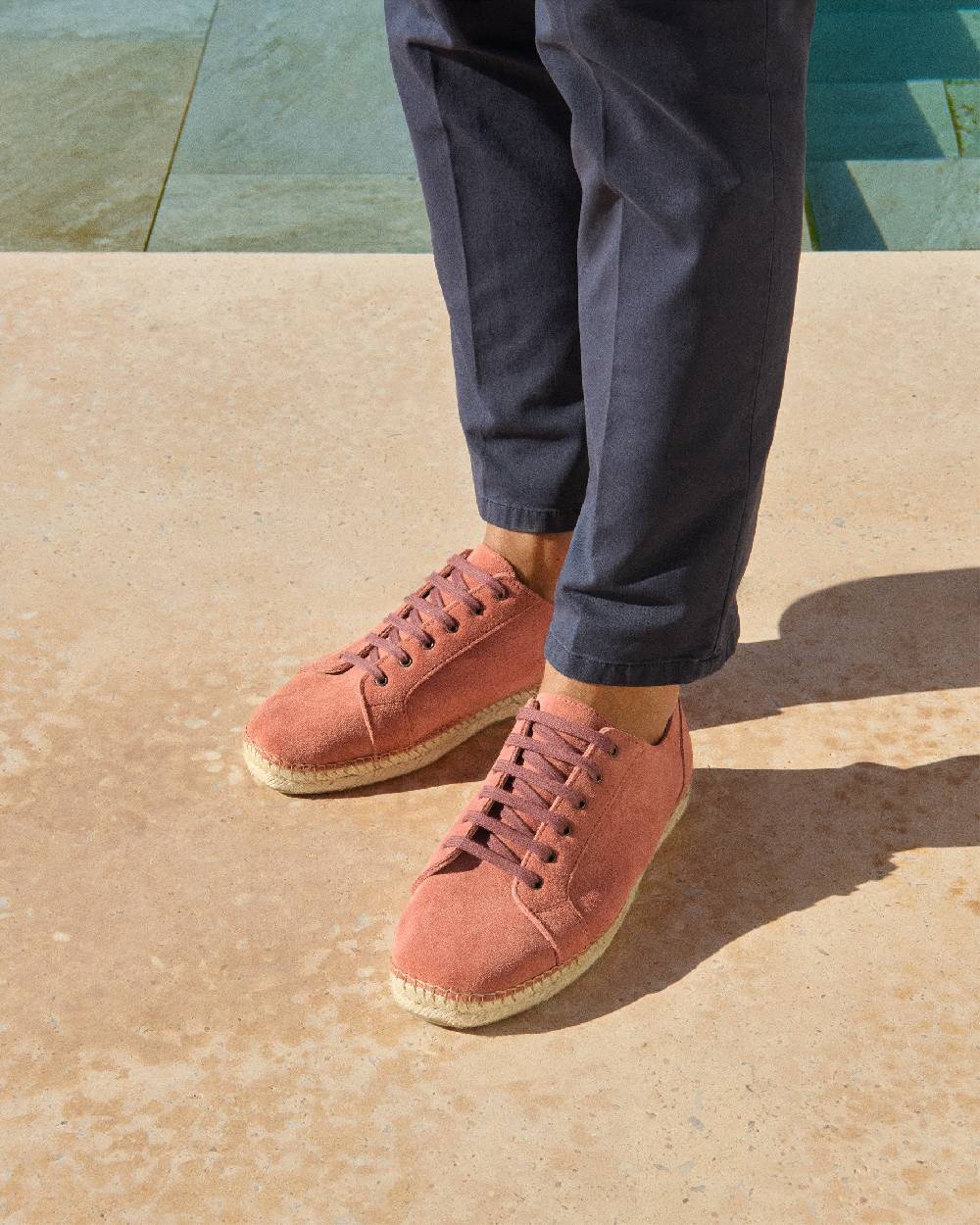 Manebí Suede LaceUp Espadrilles - Terracotta Offerta