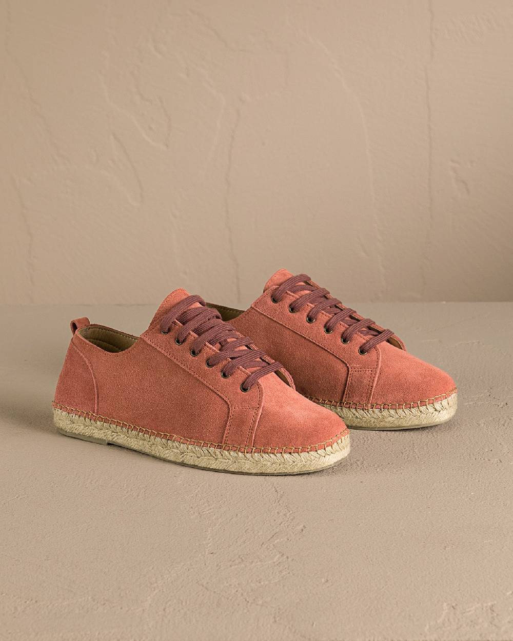 Manebí Suede LaceUp Espadrilles - Terracotta Offerta