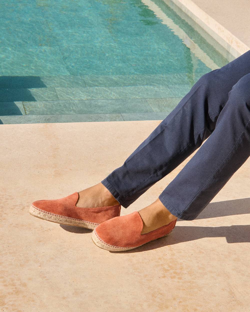 Manebí Suede Espadrilles - Orange Rust Economico