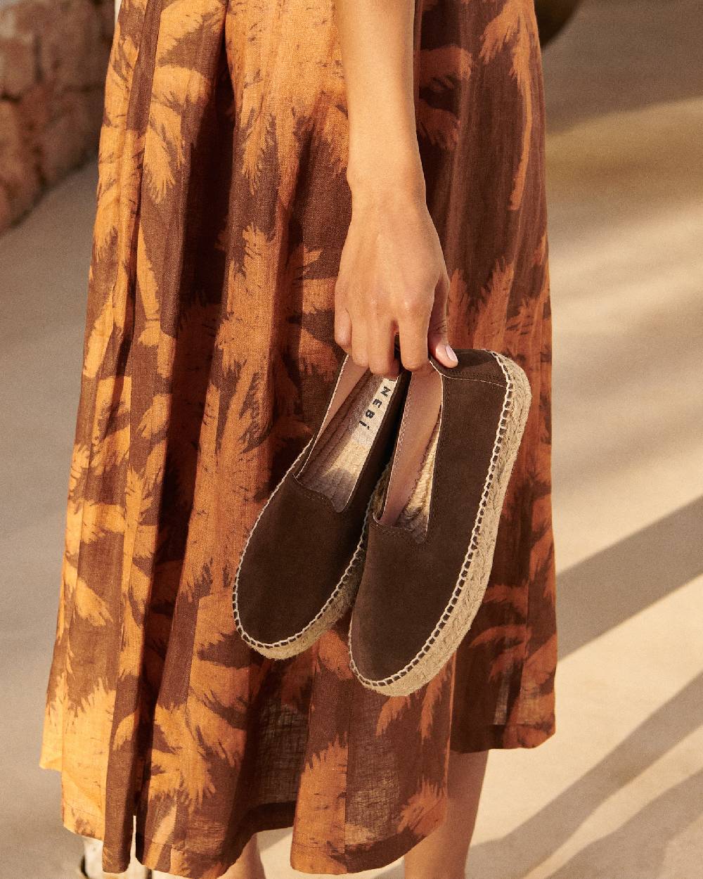 Manebí Suede Double Sole Espadrilles - Hamptons Cocoa Vendita Calda