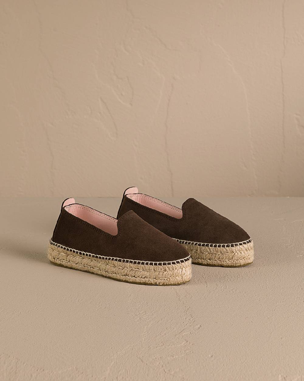 Manebí Suede Double Sole Espadrilles - Hamptons Cocoa Vendita Calda