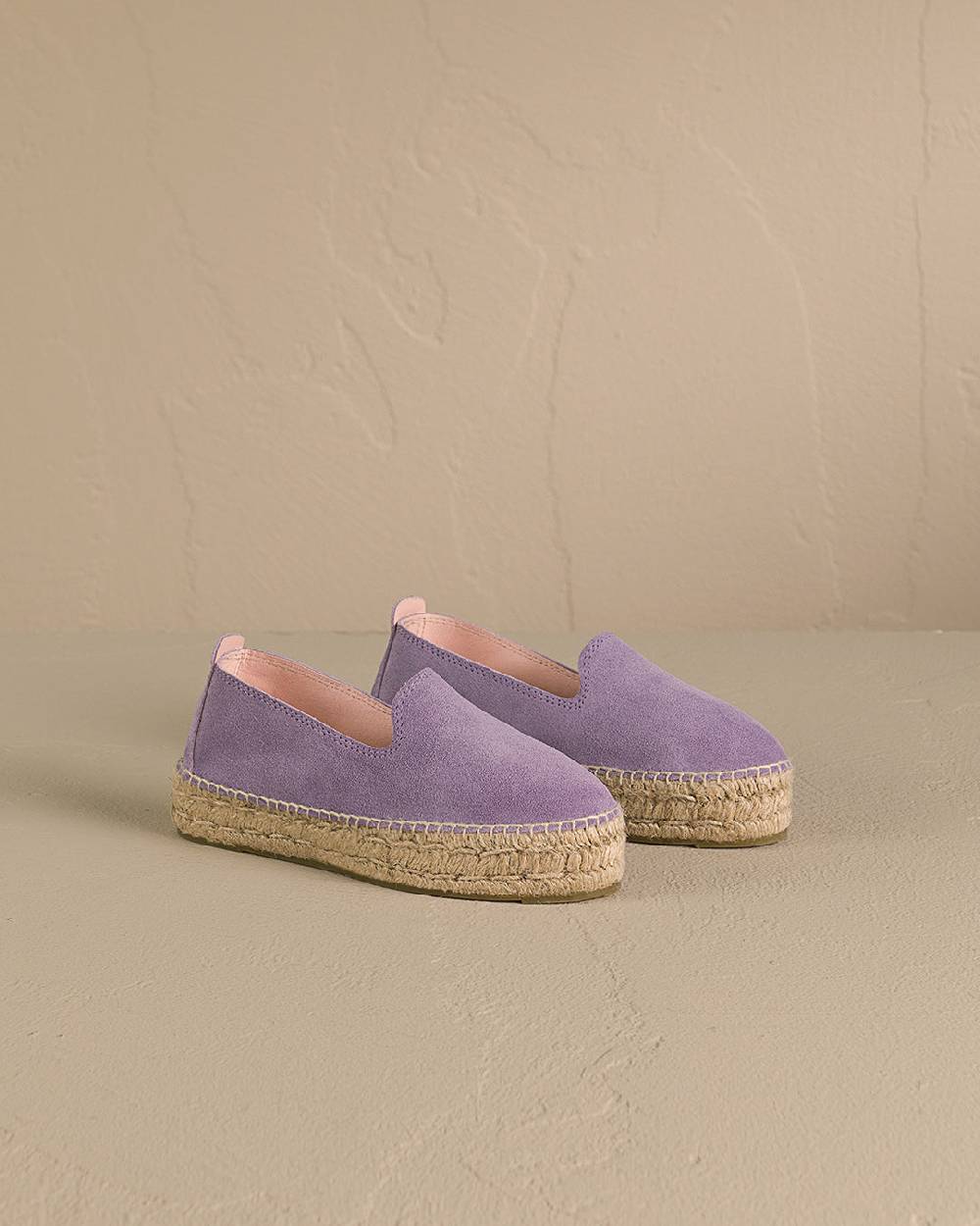 Manebí Suede Double Sole Espadrilles - Hamptons Wisteria Lilac Solo un giorno rimasto