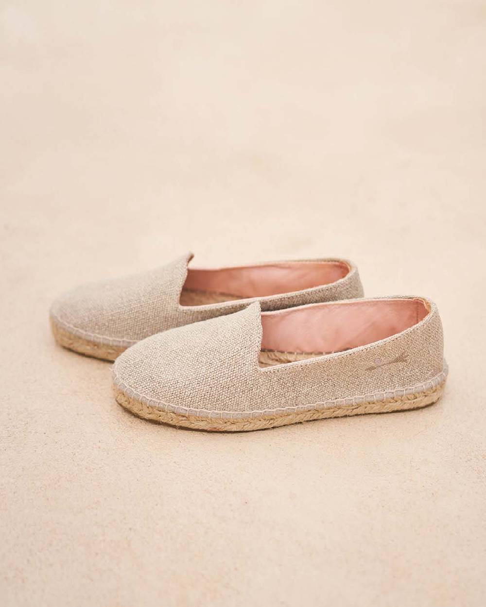 Manebí Organic Linen Flat Espadrilles - La Havana Natural Moda