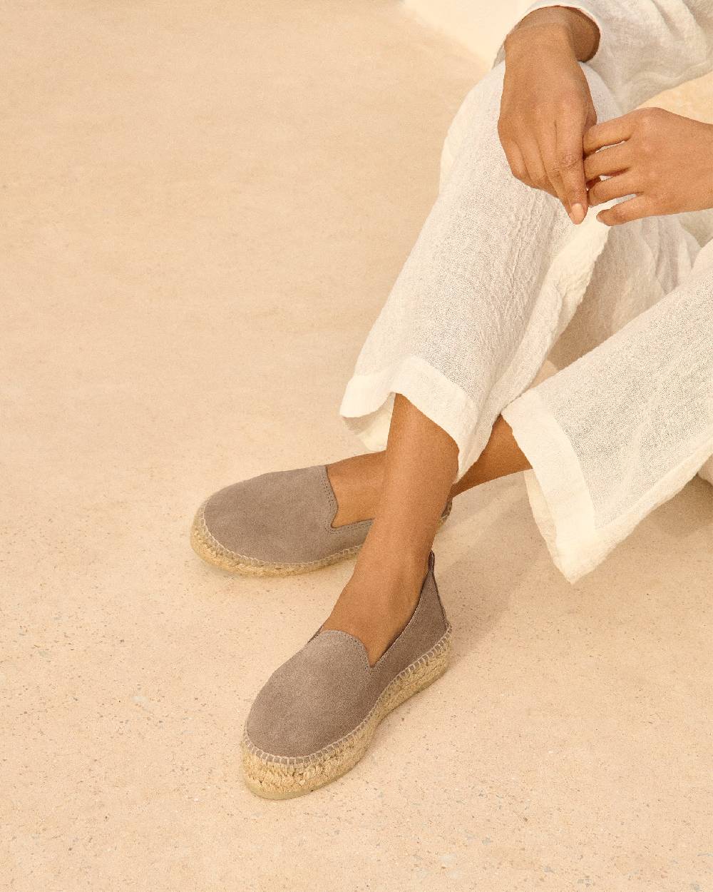 Manebí Espadrillas con doppia suola - Hamptons - Coco Brown Italia