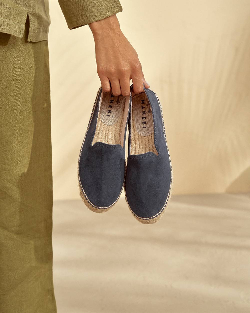 Manebí Espadrillas con doppia suola - Hamptons - Patriot Blu Nuovo