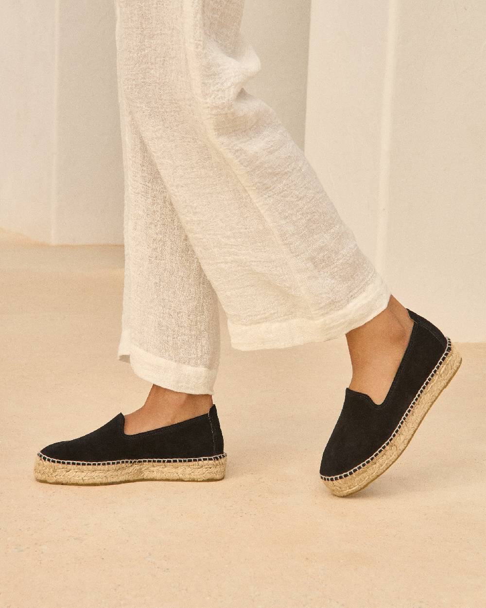 Manebí Espadrillas Doppia Suola - Hamptons - Nere Qualità