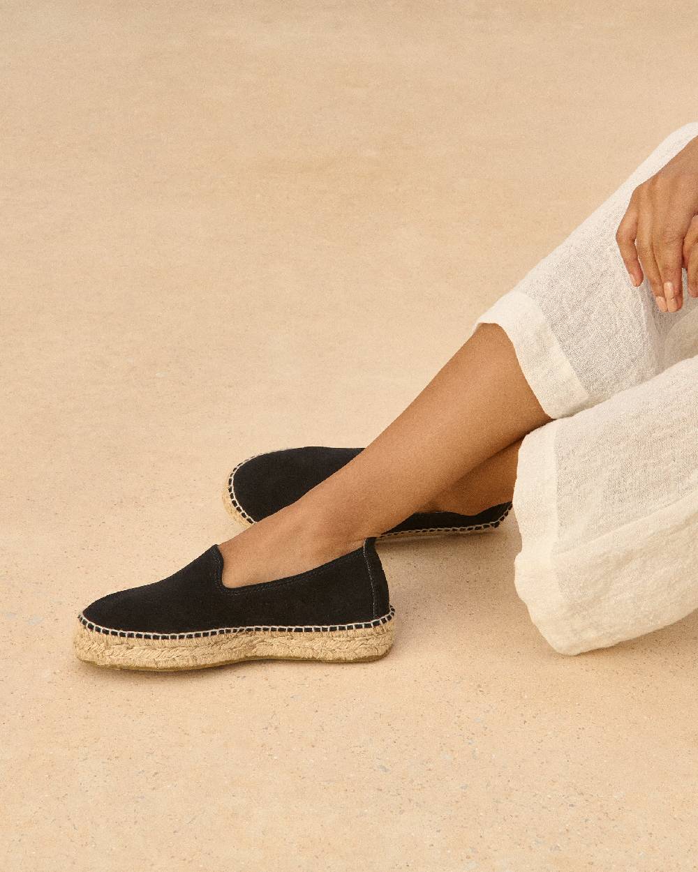 Manebí Espadrillas Doppia Suola - Hamptons - Nere Qualità