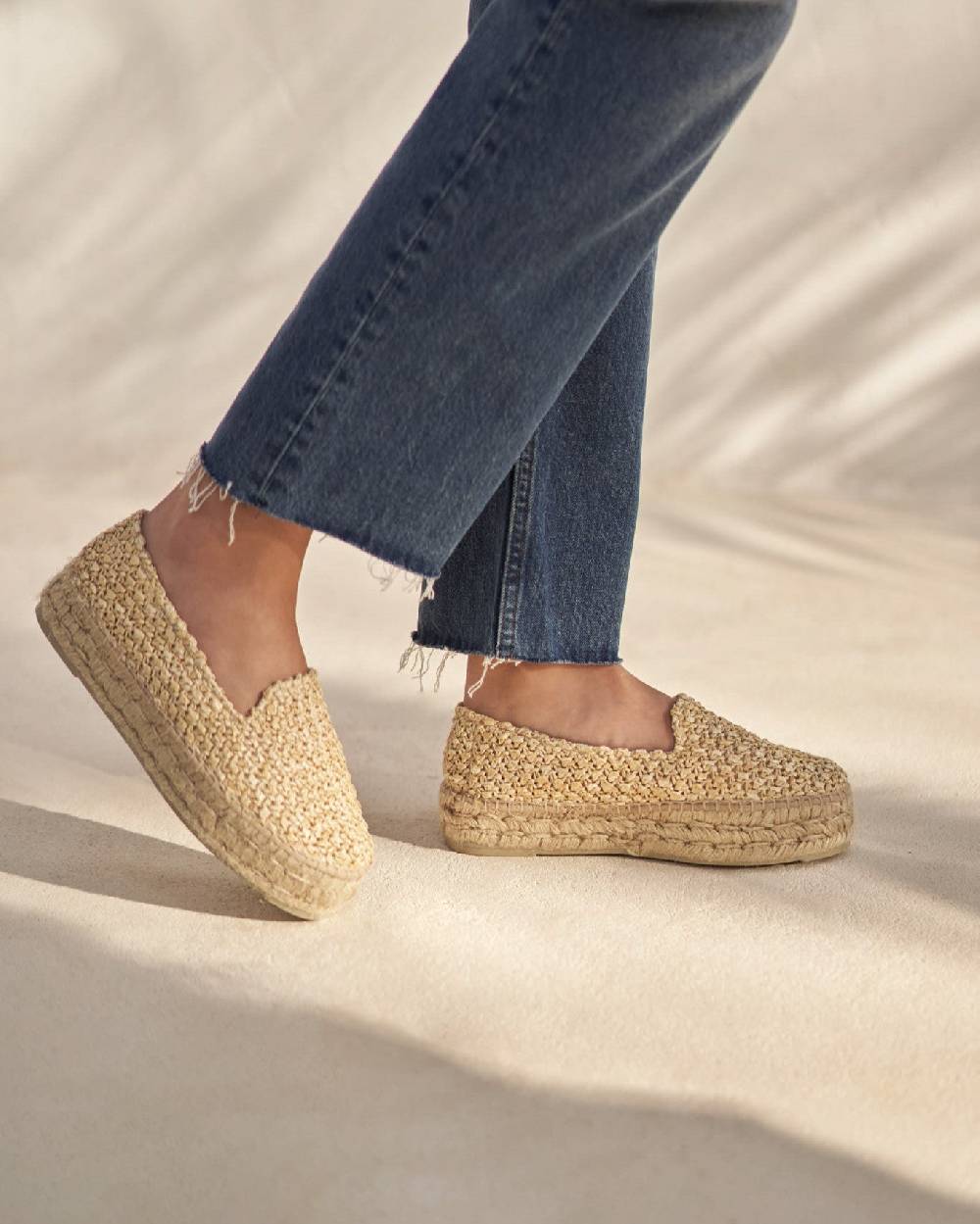 Manebí Raffia Double Sole Espadrilles - Yucatán Raffia Net Spedizione Gratuita